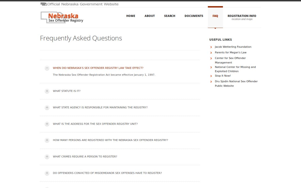 Hooker County sex offender registry scope and legal information