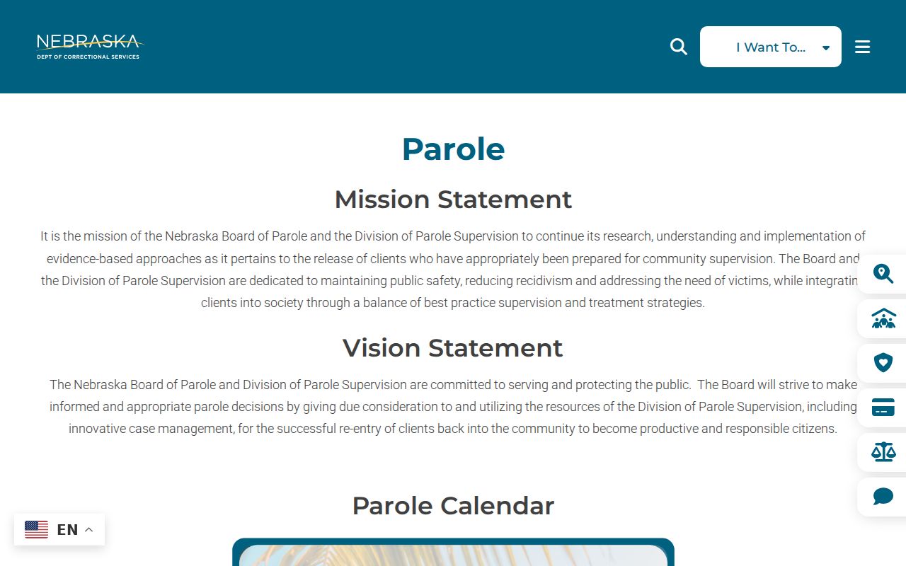 Hooker County criminal history Nebraska parole records source